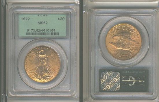Picture of 1922 St. Gaudens Double Eagle MS62