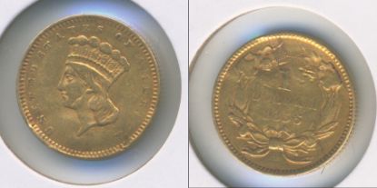 Picture of 1856 Liberty Dollar Type 3 Slanted 5 F12