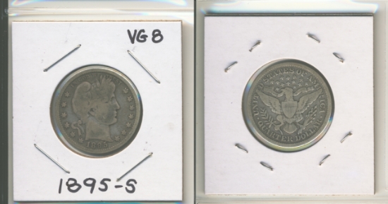 Picture of 1895-S Barber Quarter Dollar VG8