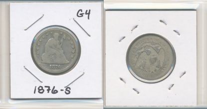 Picture of 1876-S Liberty Seated Quarter Dollar G4