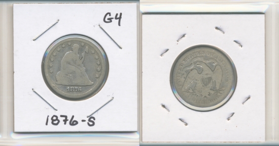 Picture of 1876-S Liberty Seated Quarter Dollar G4