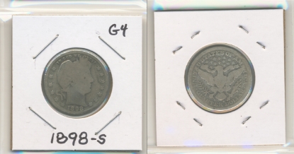 Picture of 1898-S Barber Quarter Dollar G4