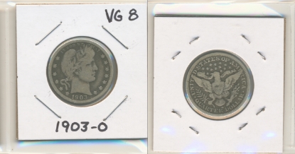 Picture of 1903-O Barber Quarter Dollar VG8