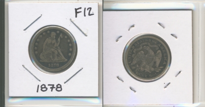 Picture of 1878 Liberty Seated Quarter Dollar F12