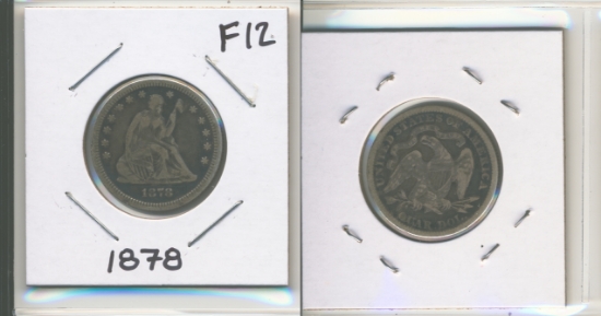 Picture of 1878 Liberty Seated Quarter Dollar F12
