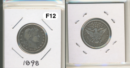 Picture of 1898 Barber Quarter Dollar F12