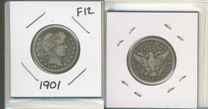 Picture of 1901 Barber Quarter Dollar F12