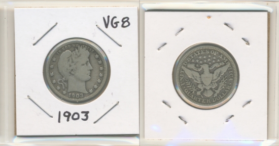 Picture of 1903 Barber Quarter Dollar VG8