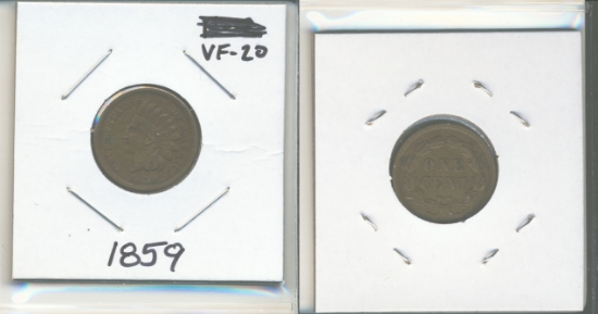 Picture of 1859 Indian Small Cent VF20