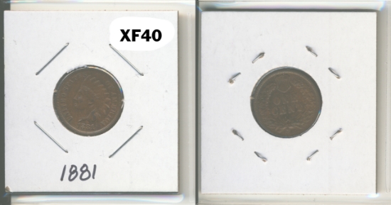 Picture of 1881 Indian Small Cent XF40