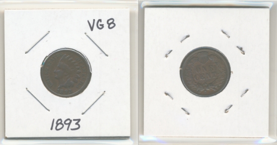 Picture of 1893 Indian Small Cent VG8
