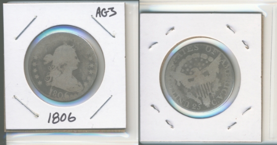 Picture of 1806 Draped Bust Quarter Dollar AG3