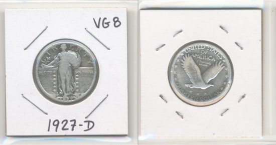 Picture of 1927-D Standing Liberty Quarter Dollar VG8