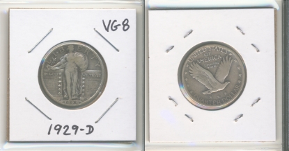 Picture of 1929-D Standing Liberty Quarter Dollar VG8