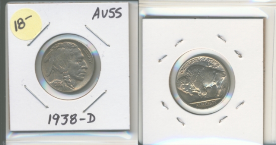 Picture of 1938-D Buffalo Nickel AU55