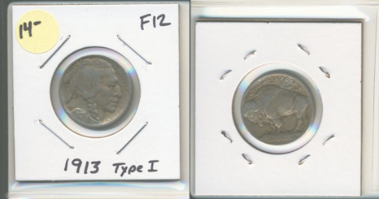 Picture of 1913 Buffalo Nickel Type 1 F12