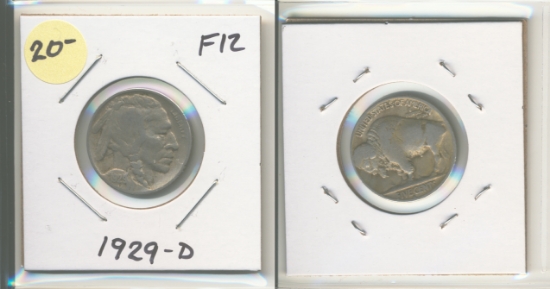 Picture of 1929-D Buffalo Nickel F12