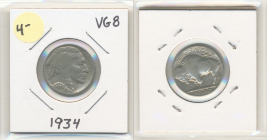 Picture of 1934 Buffalo Nickel VG8