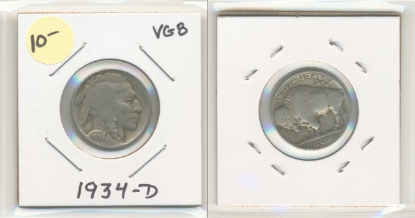 Picture of 1934-D Buffalo Nickel VG8