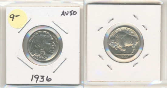 Picture of 1936 Buffalo Nickel AU50