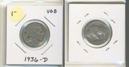 Picture of 1936-D Buffalo Nickel VG8