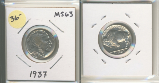 Picture of 1937 Buffalo Nickel MS63