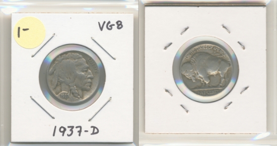 Picture of 1937-D Buffalo Nickel VG8