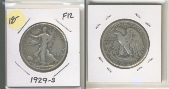 Picture of 1929-S Walking Liberty Half Dollar F12