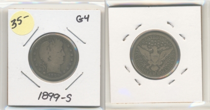 Picture of 1899-S Barber Quarter Dollar G4