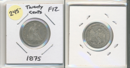 Picture of 1875 Liberty Seated Twenty Cents F12