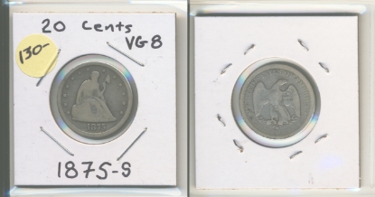 Picture of 1875-S Liberty Seated Twenty Cents VG8